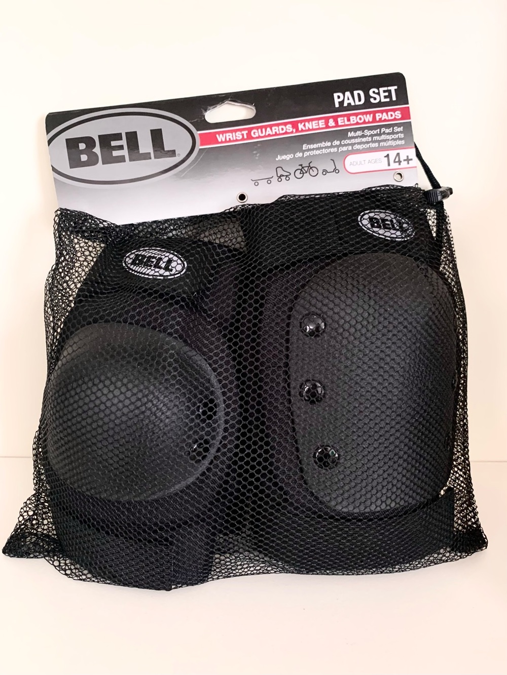 BELL Black Pad Set - Wrist, Knee & Elbow Guards
